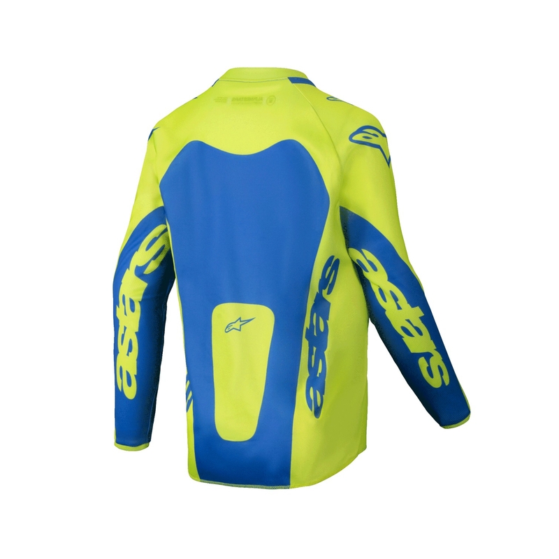 Dětský motokrosový dres Alpinestars Racer Veil fluo žluto-modrý