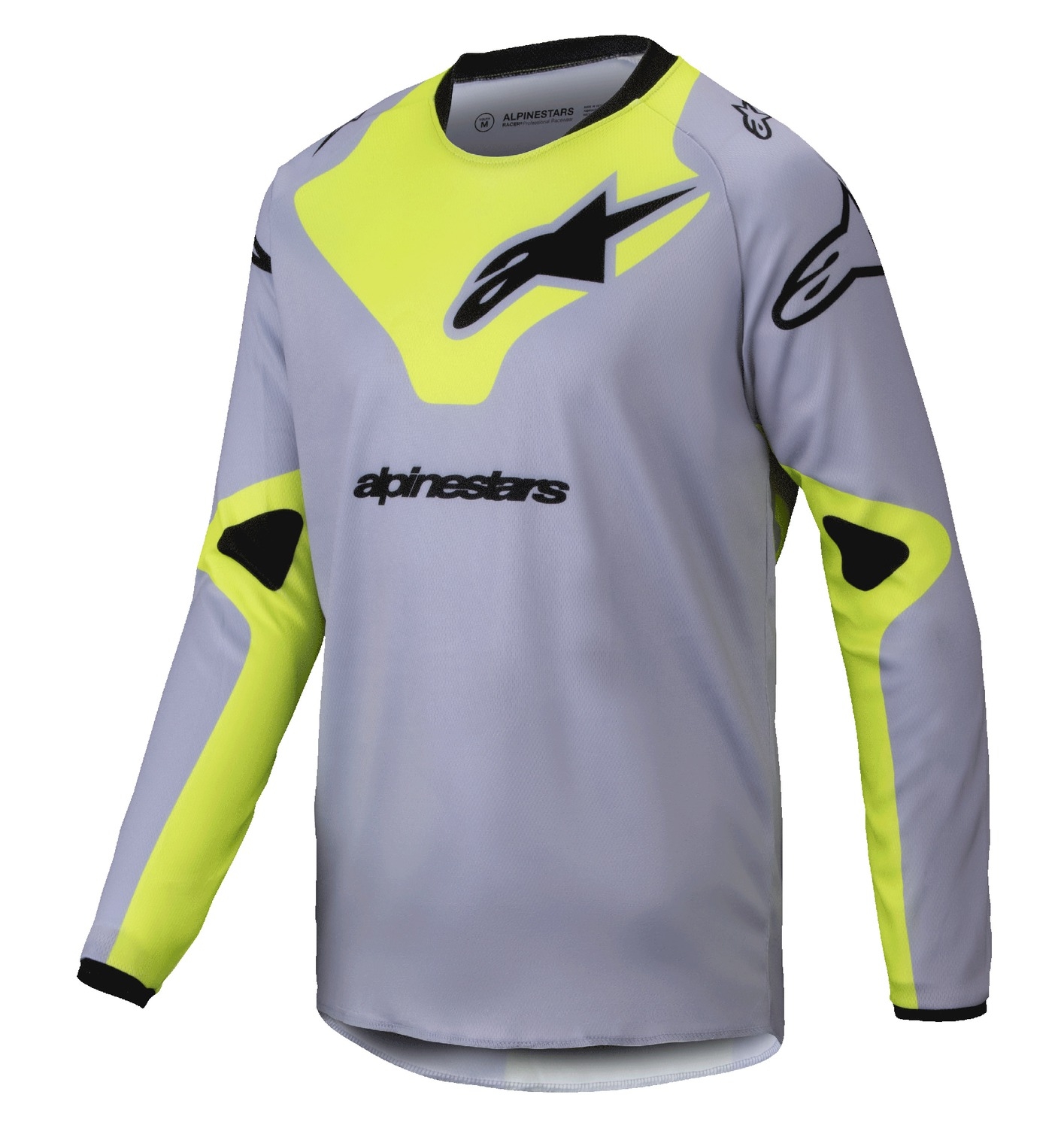 Dětský motokrosový dres Alpinestars Racer Veil šedo-fluo žlutý Velikost: S