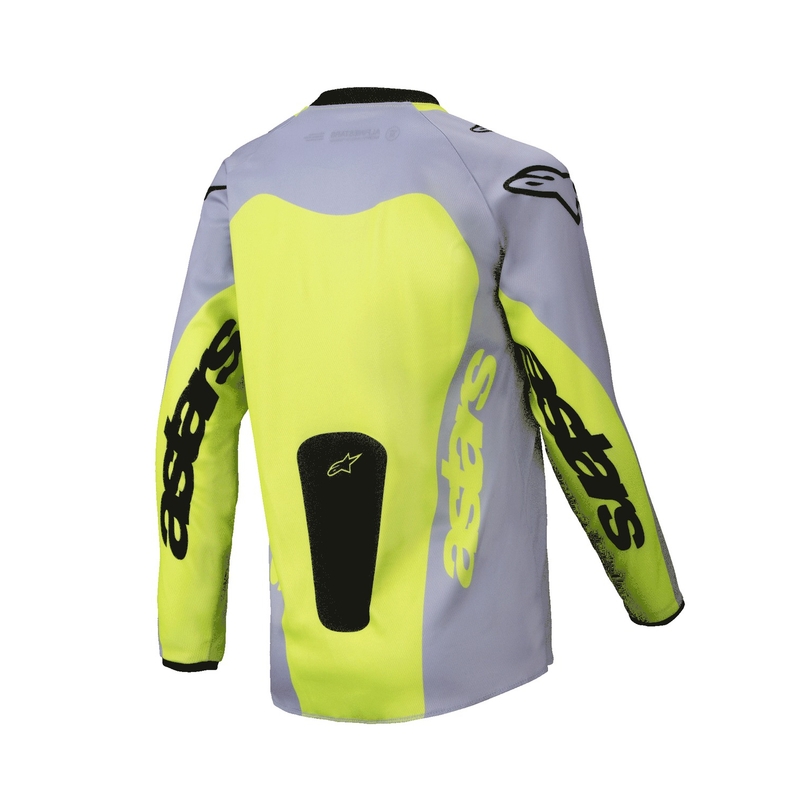 Dětský motokrosový dres Alpinestars Racer Veil šedo-fluo žlutý