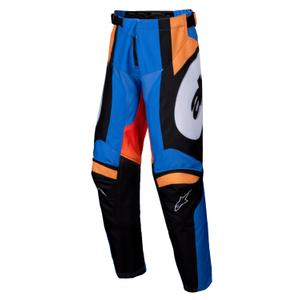 Dětské motokrosové kalhoty Alpinestars Racer Melt oranžovo-modré