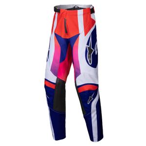Dětské motokrosové kalhoty Alpinestars Racer Wurx multicolor-bílé