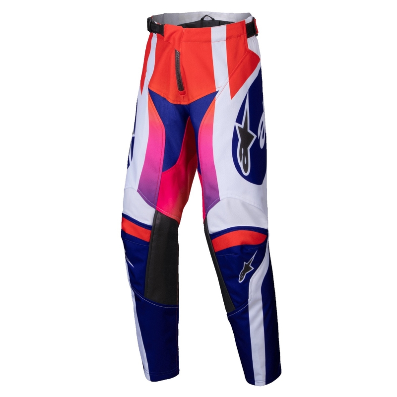 Dětské motokrosové kalhoty Alpinestars Racer Wurx multicolor-bílé