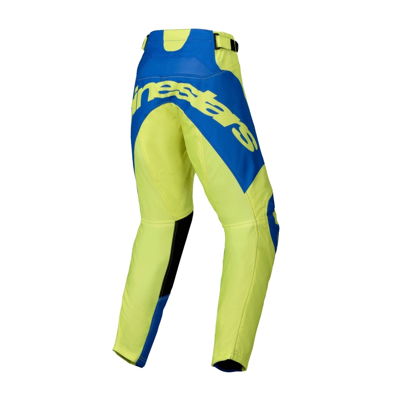 Dětské motokrosové kalhoty Alpinestars Racer Veil fluo žluto-modré