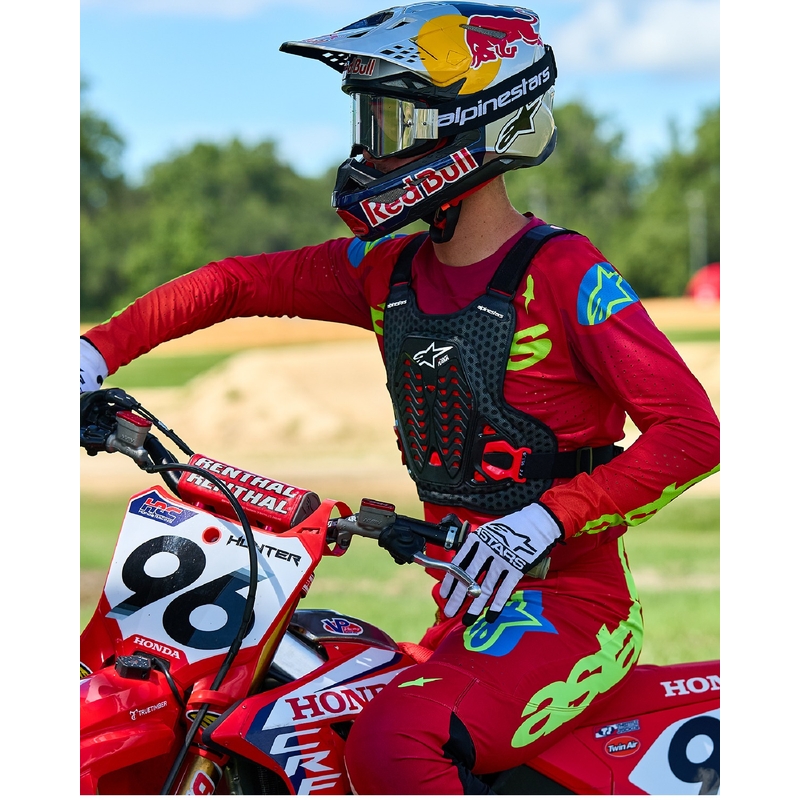 Chránič hrudi Alpinestars A-5 Plasma černo-červeno-bílý