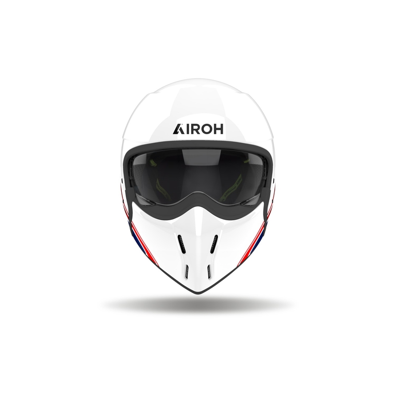 Modulární helma na motorku Airoh J110 Eon lesklá bílo-modro-červená