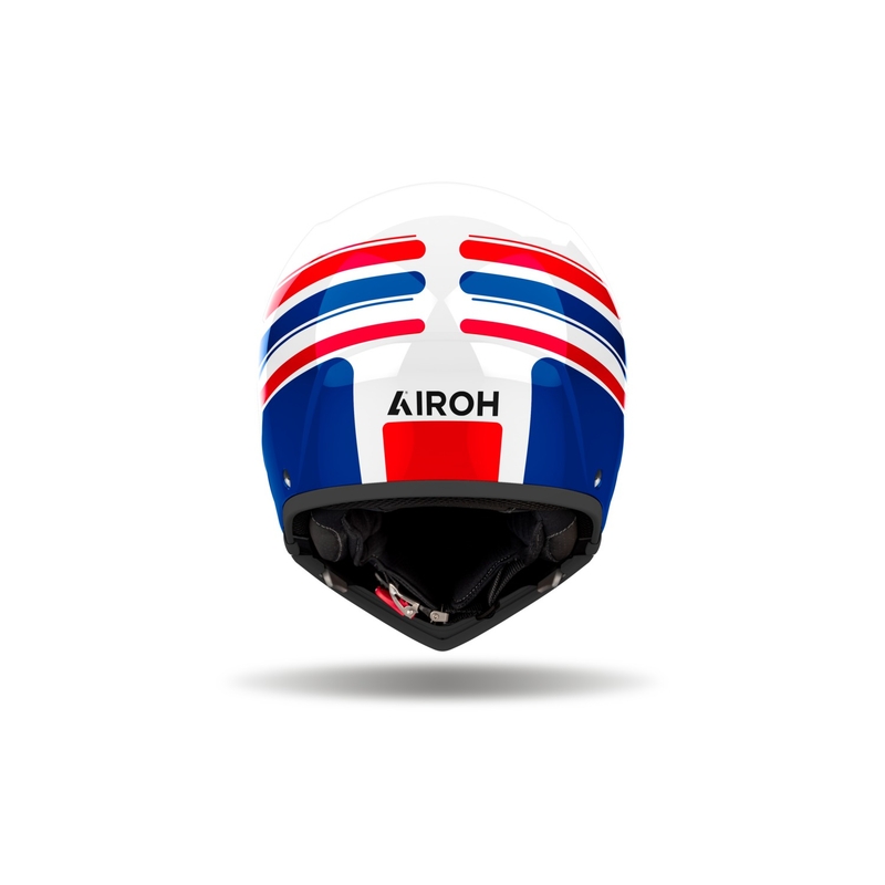 Modulární helma na motorku Airoh J110 Eon lesklá bílo-modro-červená