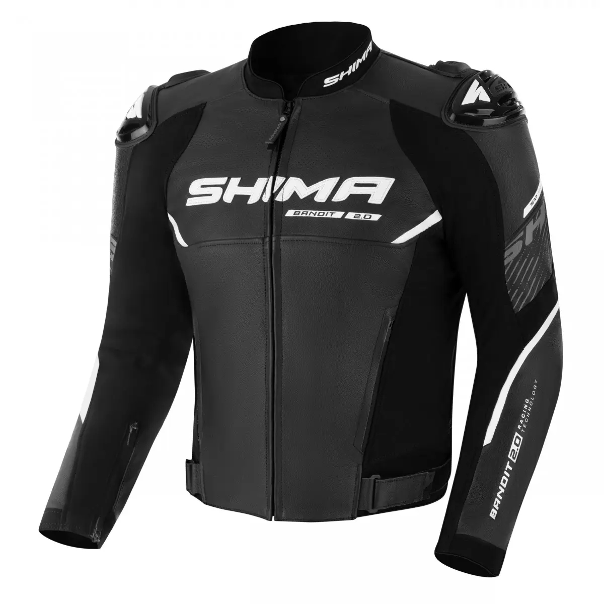 Kožená bunda na motorku Shima Bandit 2.0 černá Velikost: 46