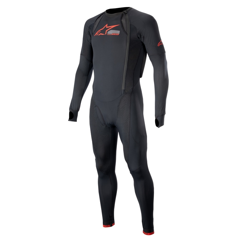 Vnější vrstva airbagové vesty Alpinestars TECH-AIR®10 s dlouhými nohavicemi černo-červeno-šedá