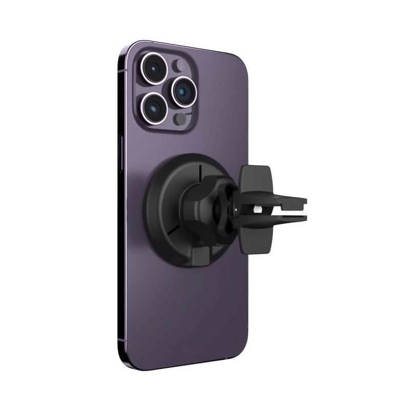 Držák s bezdrátovým nabíjením FIXED MagRound s podporou uchycení MagSafe černý 15W