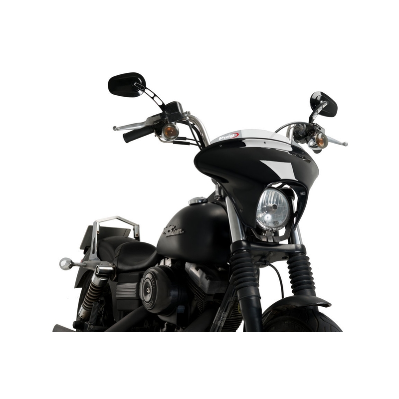 Plexi štít PUIG BATWING SML SPORT kouřová pro HARLEY DAVIDSON FXDBI 1450 Dyna Street Bob 2006-2007, HARLEY DAVIDSON FXDB 1584 Dyna Street Bob 2007-2017
