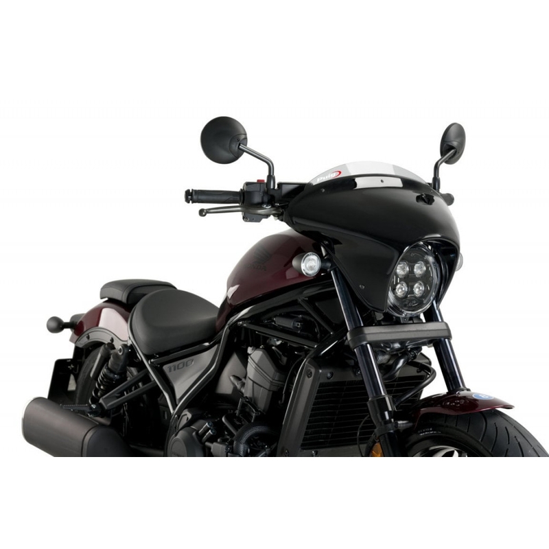 Plexi štít PUIG BATWING SML SPORT kouřová lesklé černé pouzdro pro HONDA CMX 1100 Rebel 2021-2026
