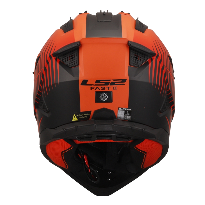 Motokrosová helma LS2 MX708 Fast II Duck oranžovo-červená