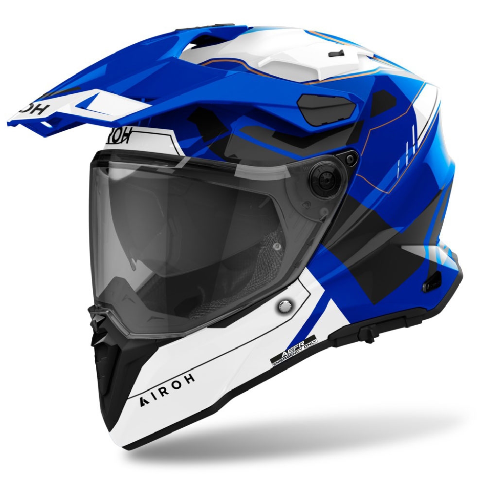 Enduro helma Airoh Commander 2 Reveal lesklá modrá Velikost: XS