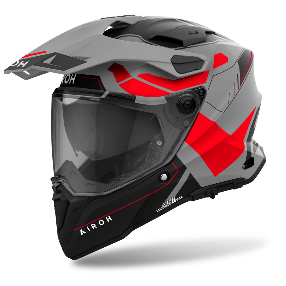 Enduro helma Airoh Commander 2 Reveal matná červená fluo Velikost: XS