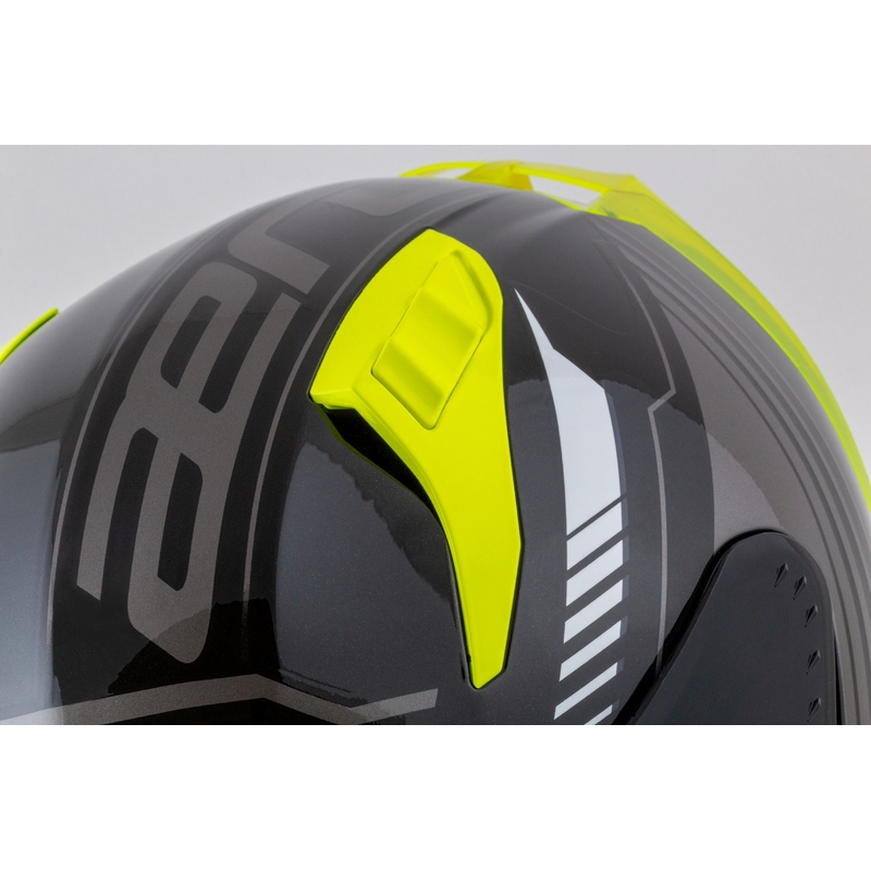 Integrální helma na motorku Cassida Aero Drome černo-fluo žluto-bílo-šedá