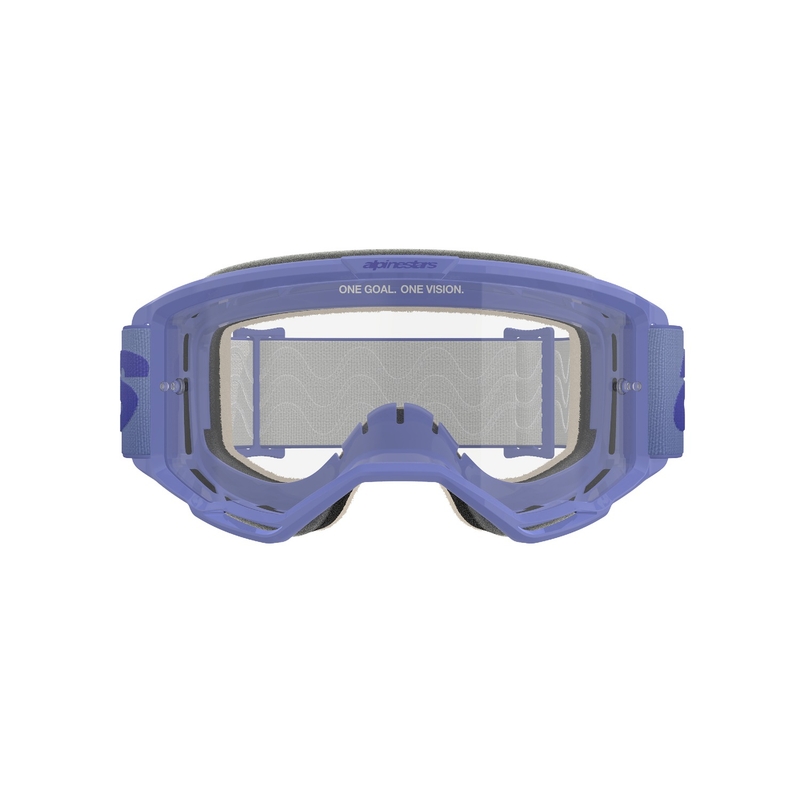 Motokrosové brýle Alpinestars Vision 5 Wordmark fialové s čirým plexi