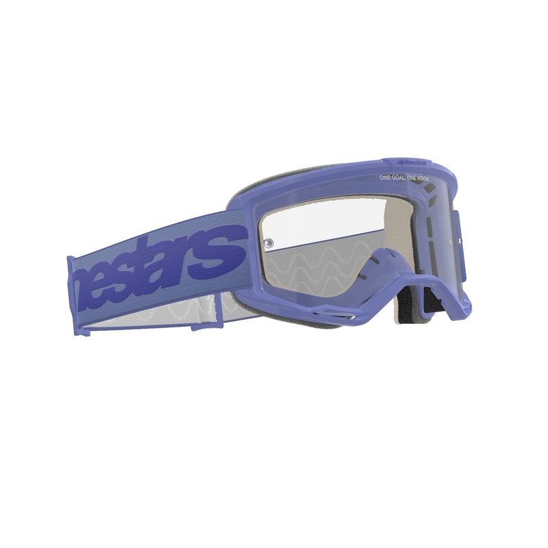 Motokrosové brýle Alpinestars Vision 5 Wordmark fialové s čirým plexi