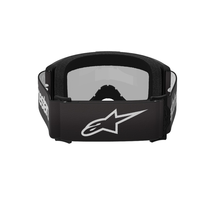 Motokrosové brýle Alpinestars Vision 3 Wordmark černé se zrcadlovým stříbrným plexi