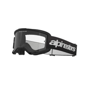 Motokrosové brýle Alpinestars Vision 3 Wordmark černé s čirým plexi