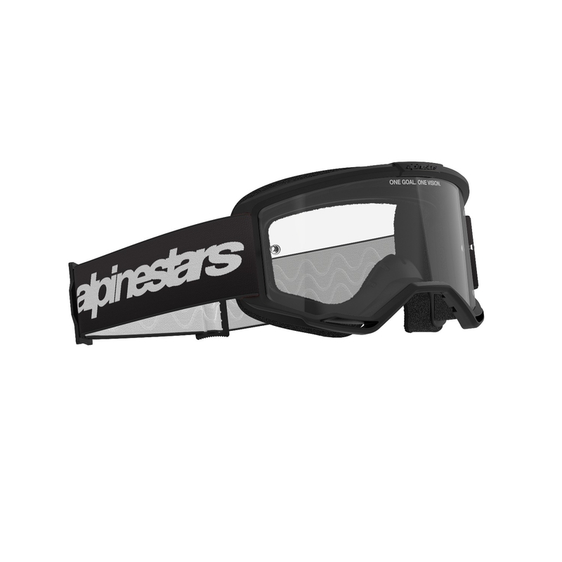 Motokrosové brýle Alpinestars Vision 3 Wordmark černé s čirým plexi
