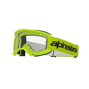 Motokrosové brýle Alpinestars Vision 3 Wordmark fluo žluté s čirým plexi