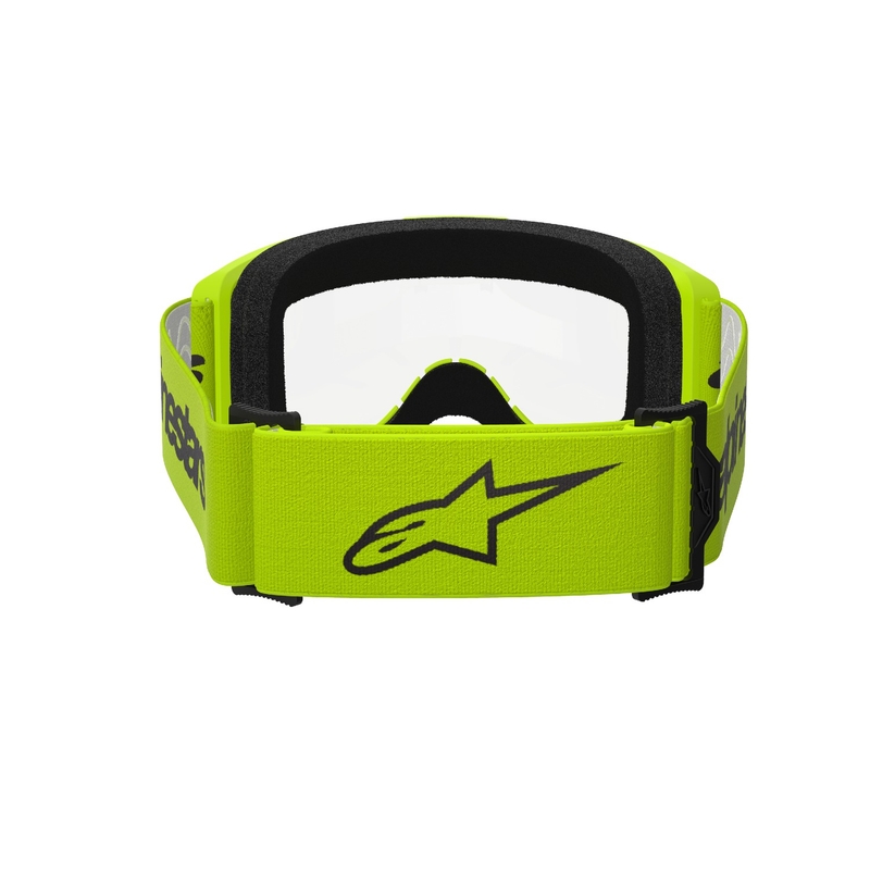 Motokrosové brýle Alpinestars Vision 3 Wordmark fluo žluté s čirým plexi