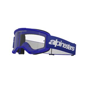 Motokrosové brýle Alpinestars Vision 3 Wordmark modré s čirým plexi