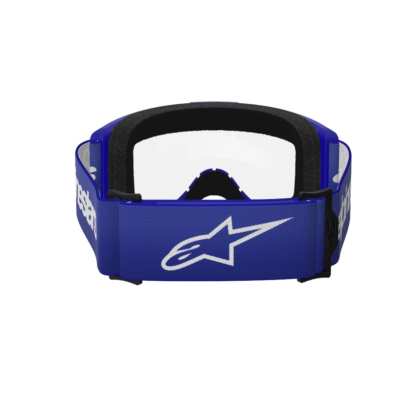 Motokrosové brýle Alpinestars Vision 3 Wordmark modré s čirým plexi