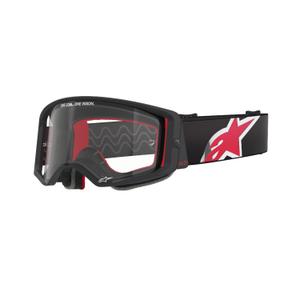 Motokrosové brýle Alpinestars Supertech Corp černo-červené s čirým zorníkem