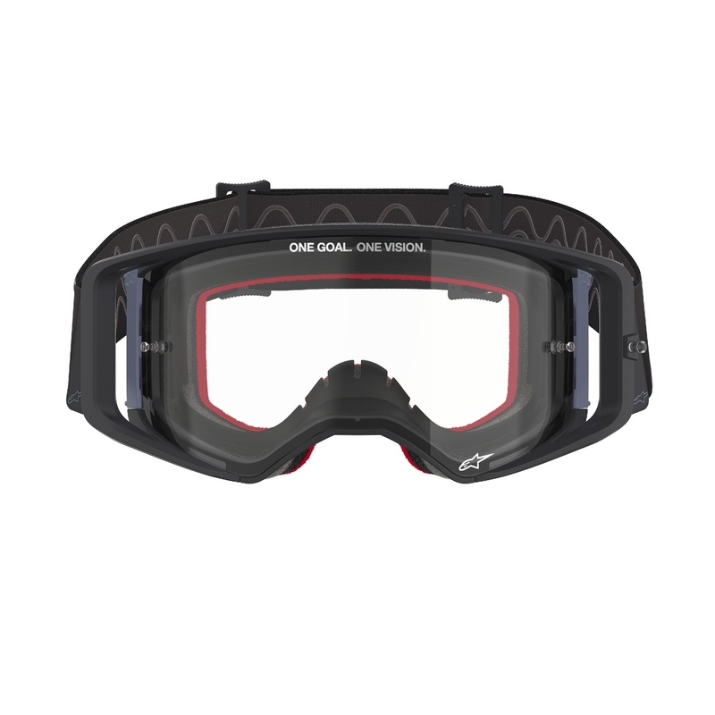 Motokrosové brýle Alpinestars Supertech Corp černo-šedé s čirým zorníkem