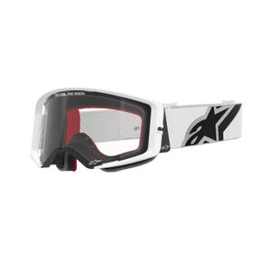 Motokrosové brýle Alpinestars Supertech Corp bílé s čirým zorníkem