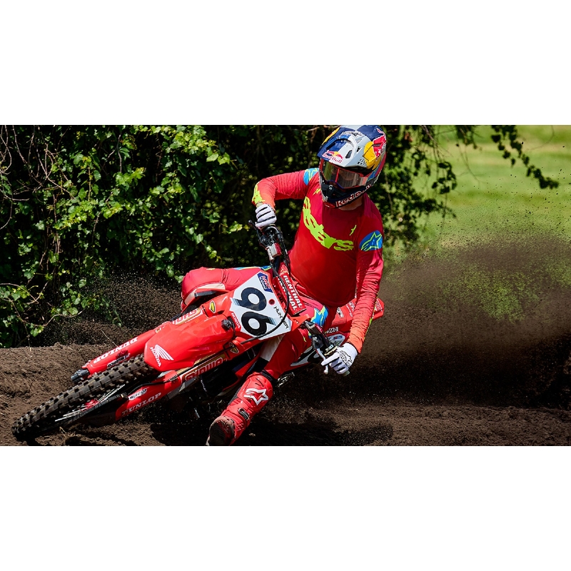 Motokrosové brýle Alpinestars Supertech Corp bílé s čirým zorníkem