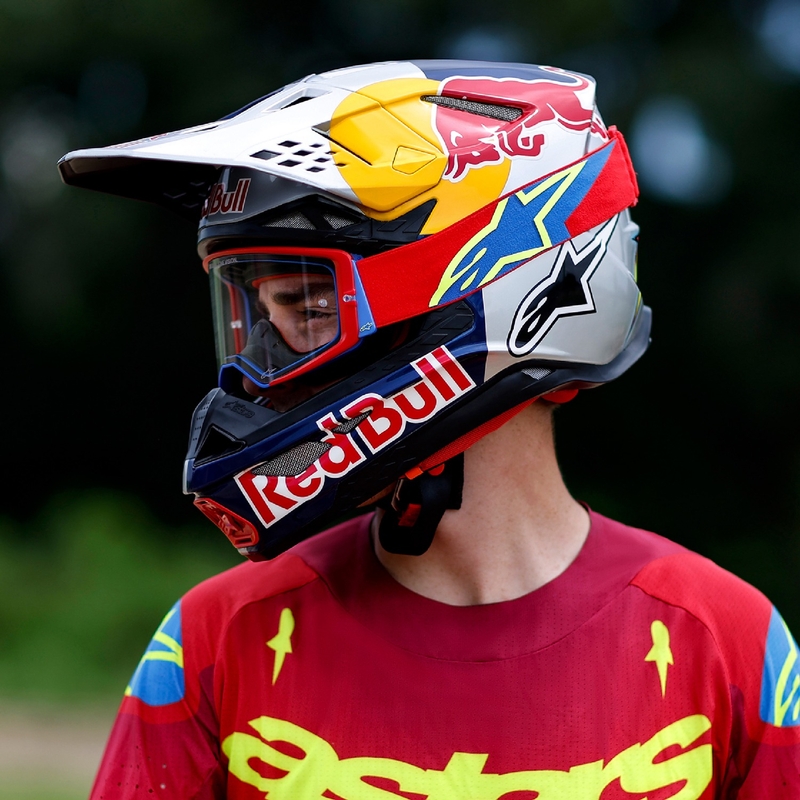 Motokrosové brýle Alpinestars Supertech Corp bílé s čirým zorníkem