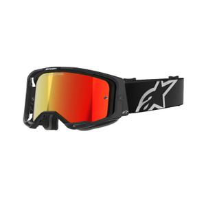 Motokrosové brýle Alpinestars Vision 8 Corp černé se zrcadlovým červeným zorníkem
