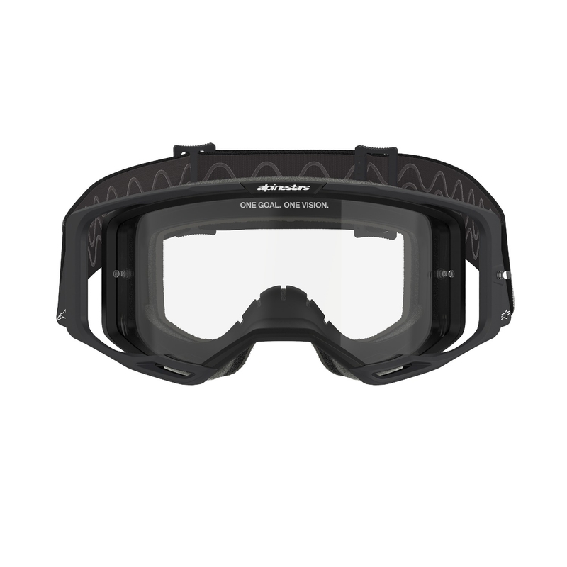 Motokrosové brýle Alpinestars Vision 8 Corp černé s čirým zorníkem