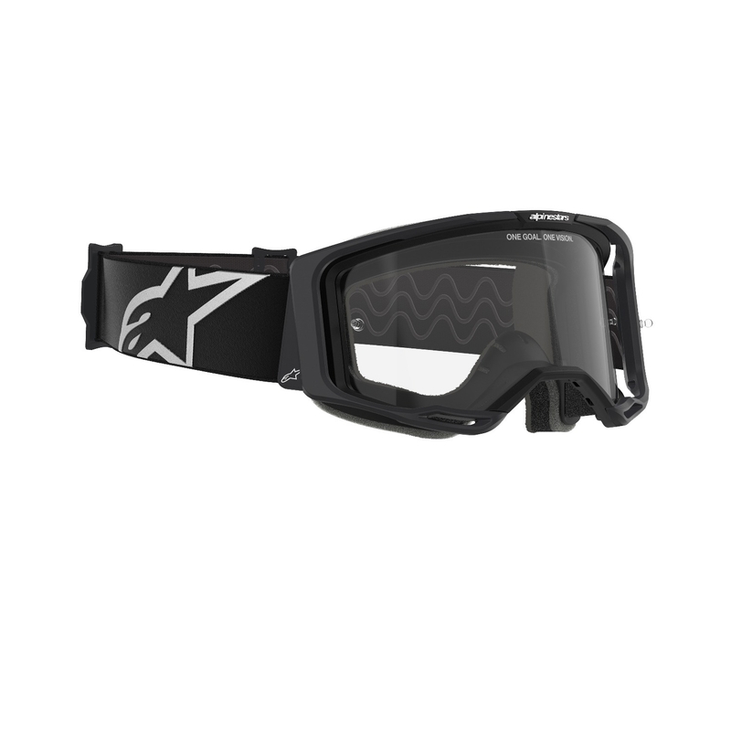 Motokrosové brýle Alpinestars Vision 8 Corp černé s čirým zorníkem