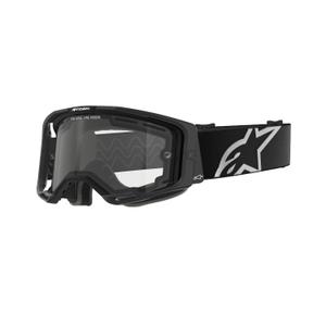 Motokrosové brýle Alpinestars Vision 8 Corp černé s dvojitým antifog čirým zorníkem