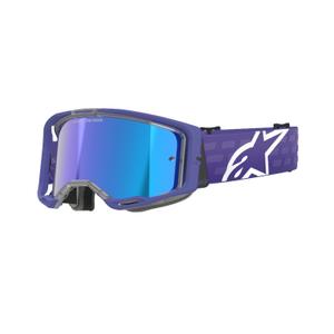 Motokrosové brýle Alpinestars Vision 8 Corp fialové se zrcadlovým modrým zorníkem