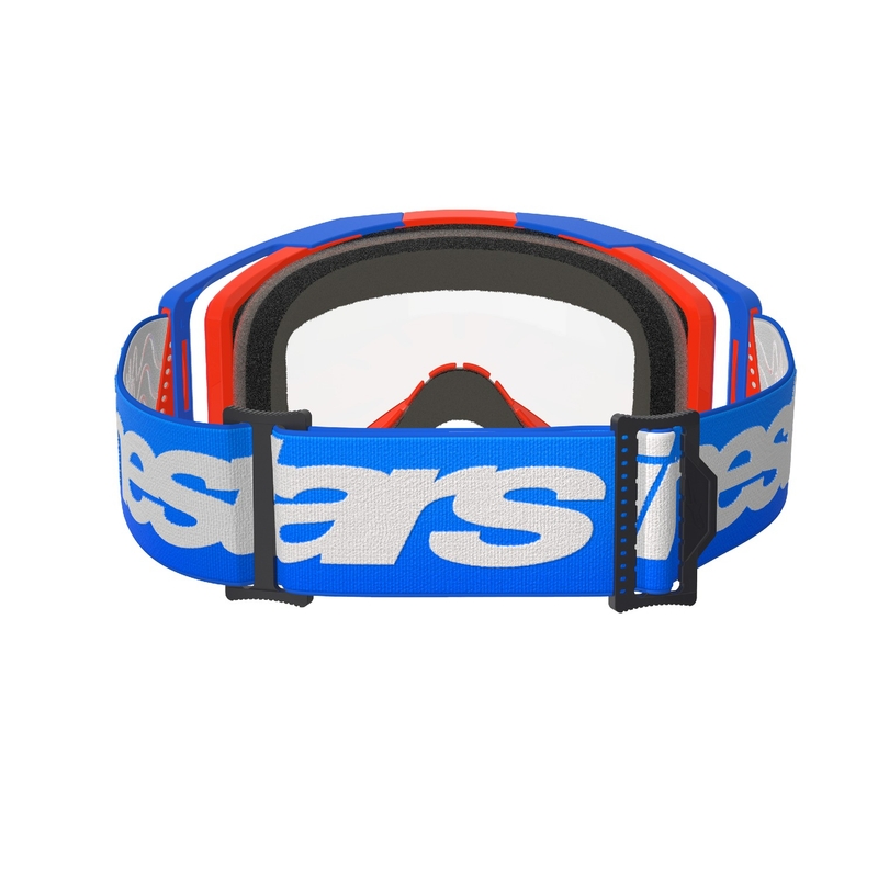 Motokrosové brýle Alpinestars Vision 8 Wordmark modro-oranžové s čirým zorníkem výprodej