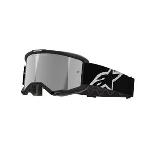 Motokrosové brýle Alpinestars Vision 5 Corp černé se zrcadlovým stříbrným zorníkem