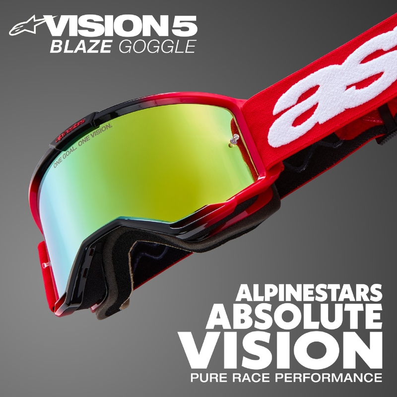 Motokrosové brýle Alpinestars Vision 5 Corp černé se zrcadlovým stříbrným zorníkem