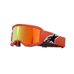 Motokrosové brýle Alpinestars Vision 5 Corp oranžové se zrcadlovým červeným zorníkem