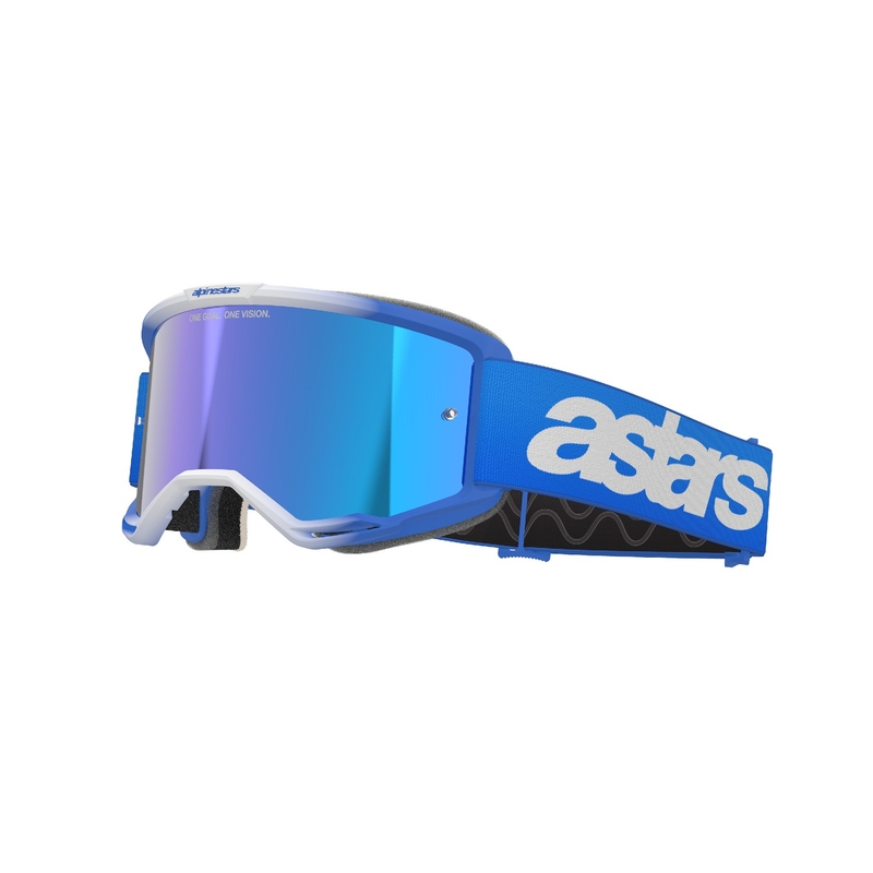 Motokrosové brýle Alpinestars Vision 5 Blaze modré se zrcadlovým modrým zorníkem