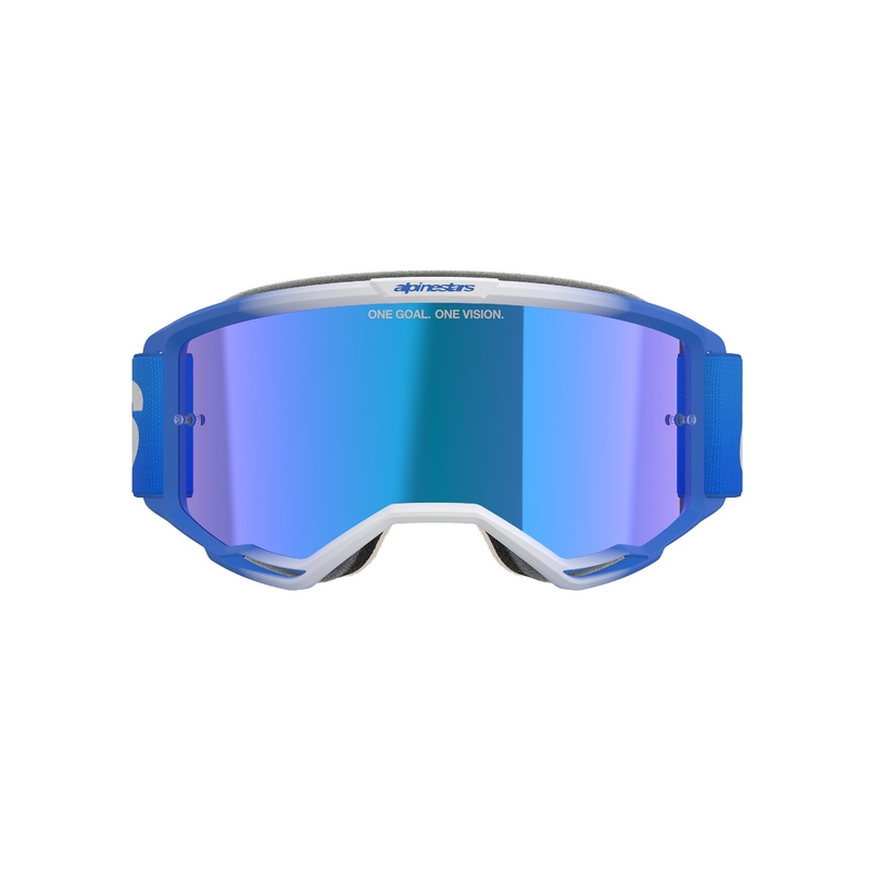 Motokrosové brýle Alpinestars Vision 5 Blaze modré se zrcadlovým modrým zorníkem