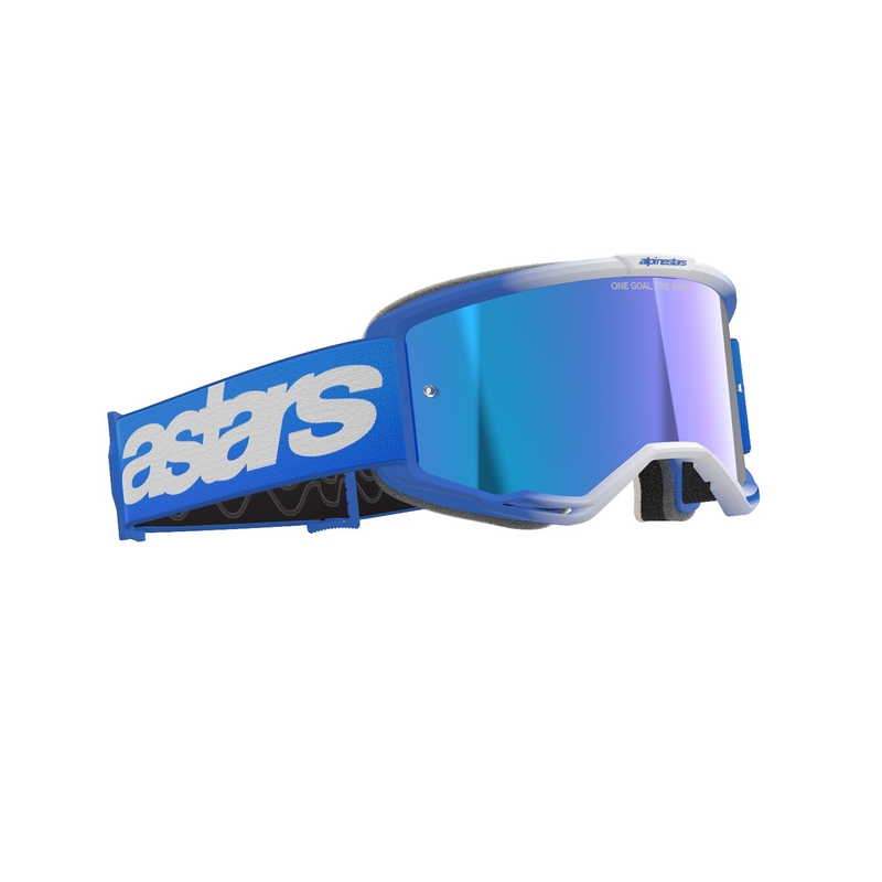 Motokrosové brýle Alpinestars Vision 5 Blaze modré se zrcadlovým modrým zorníkem