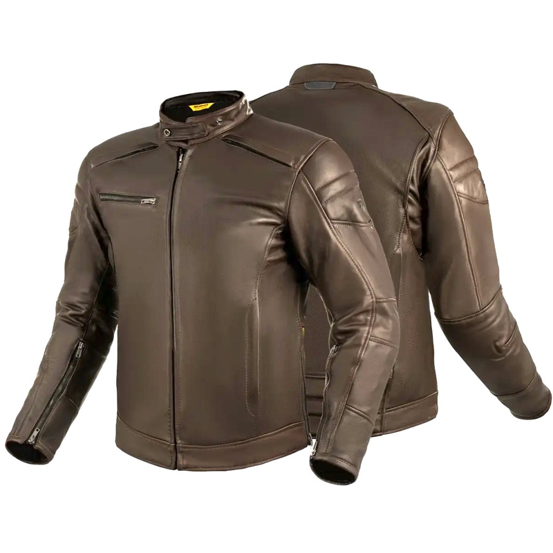 Kožená bunda na motorku Shima Hunter+ 2.0 hnědá