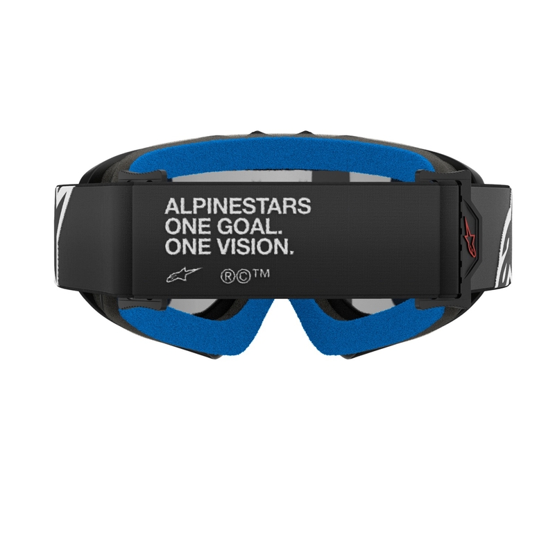 Dětské motokrosové brýle Alpinestars Vision Youth Corp černé se zrcadlovým stříbrným zorníkem