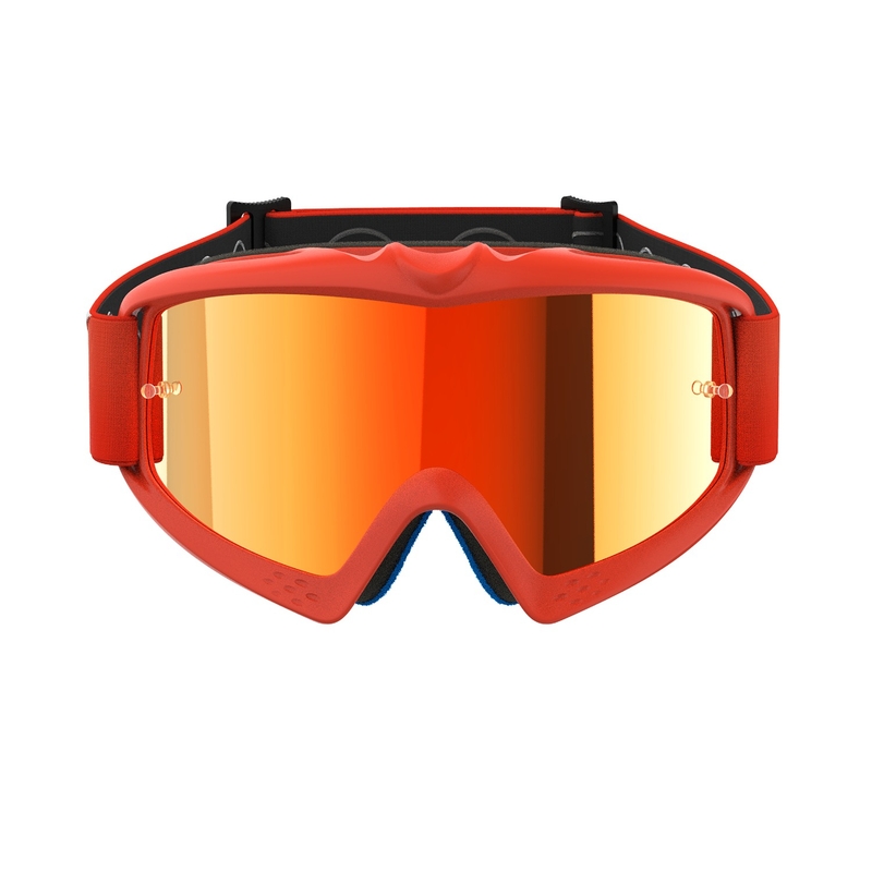 Dětské motokrosové brýle Alpinestars Vision Youth Corp oranžové se zrcadlovým červeným zorníkem