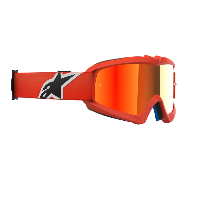 Dětské motokrosové brýle Alpinestars Vision Youth Corp oranžové se zrcadlovým červeným zorníkem