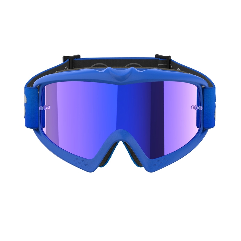 Dětské motokrosové brýle Alpinestars Vision Youth Blaze modré se zrcadlovým modrým zorníkem